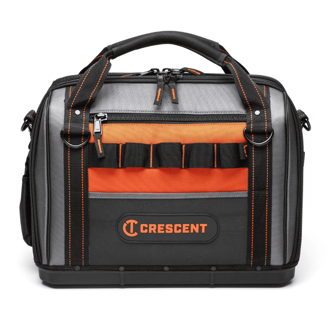 Crescent Rawhide Orange, Black Polyester 17-in Zippered Tool Bag