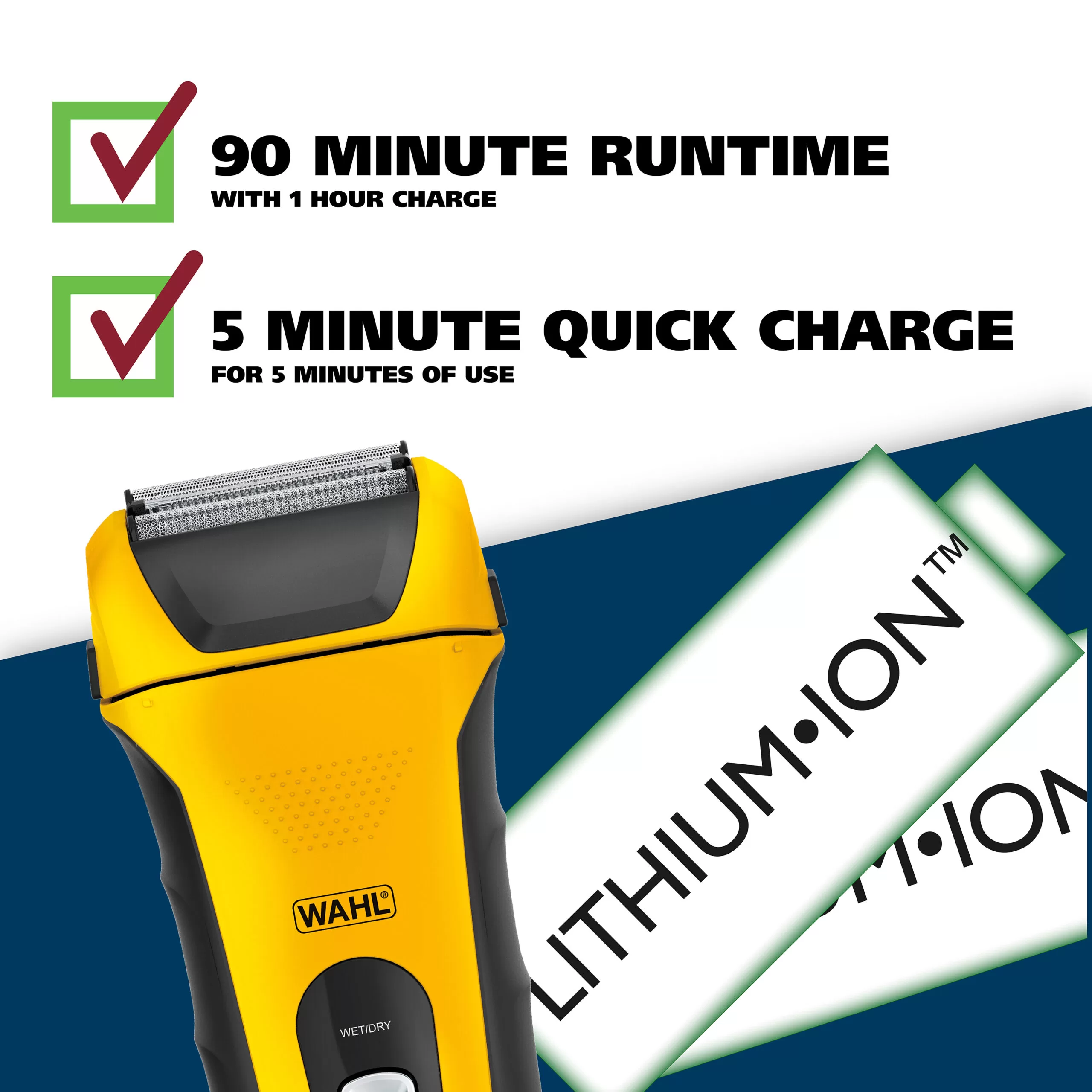 Wahl LifeProof Foil Shaver for Men, Electric Shaver, Rechargeable WaterProof Wet/Dry Lithium ion with Precision Trimmers