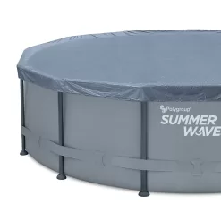 Summer Waves 18 ft Elite Frame Pool, Round, Cool Gray, Ages 6+, Unisex