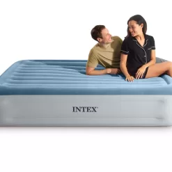 Intex 15" Essential Rest Dura-Beam Airbed Mattress with Internal Pump Included - Queen
