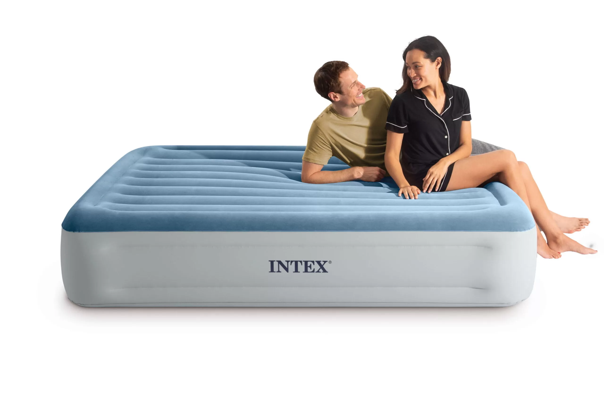 Intex 15" Essential Rest Dura-Beam Airbed Mattress with Internal Pump Included - Queen