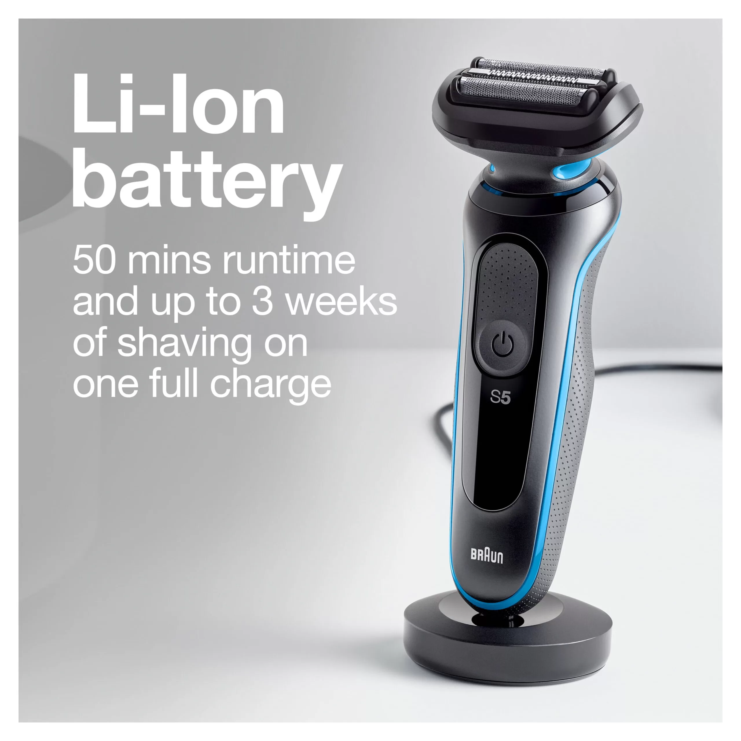 Braun Series 5 5018s Rechargeable Wet Dry Men's Electric Shaver with Charging Stand