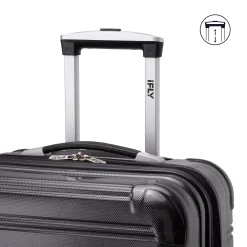iFLY Hardside Fibertech Luggage 24" Checked Luggage, Black