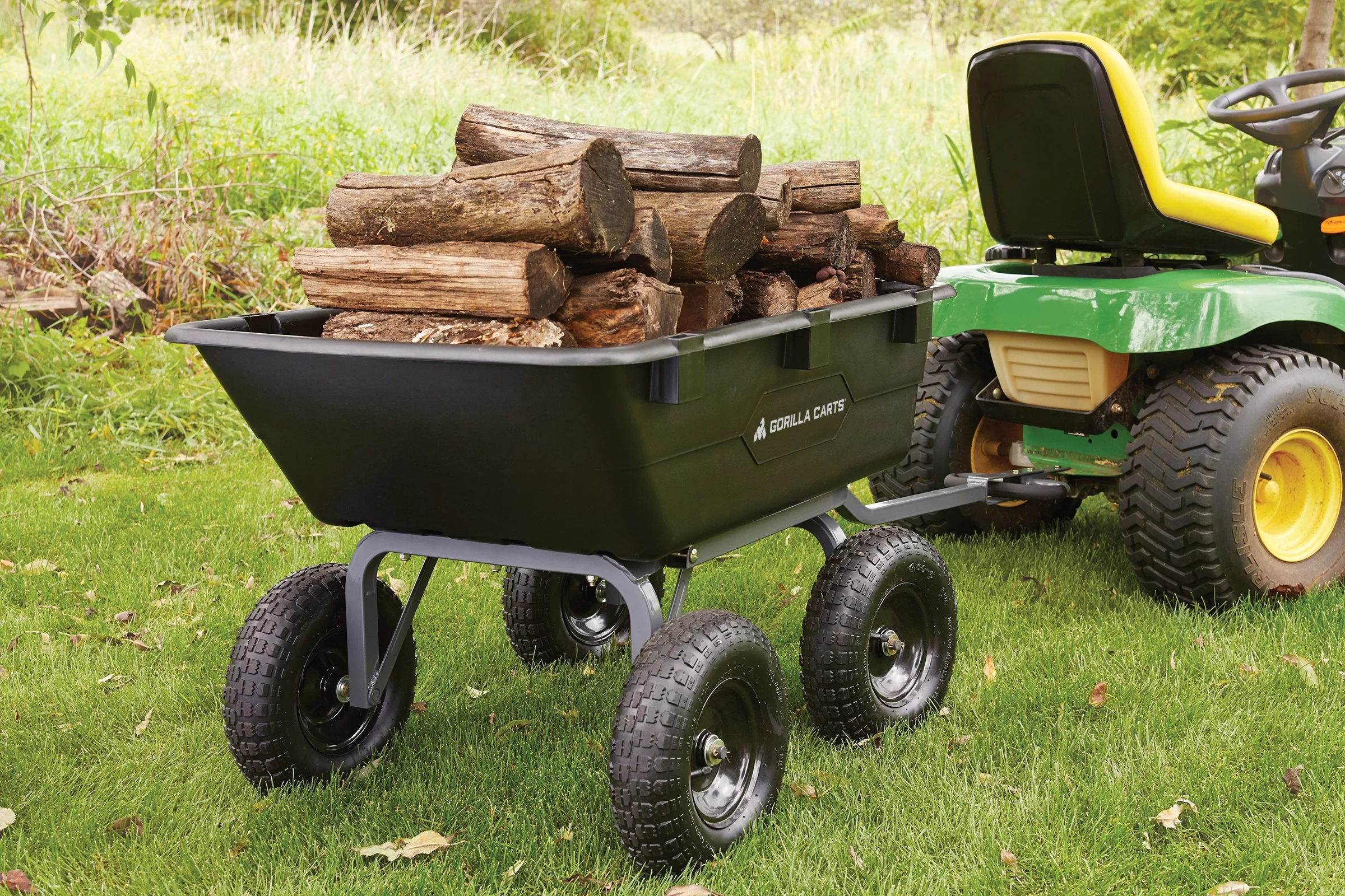 Gorilla Carts GOR6PS 1200-lb. Heavy-Duty Poly Garden Dump Cart with 13" Tires