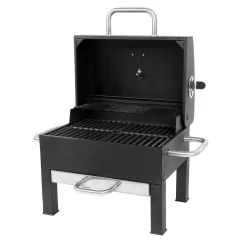 Expert Grill Premium Portable Charcoal Grill, Black and Stainless Steel