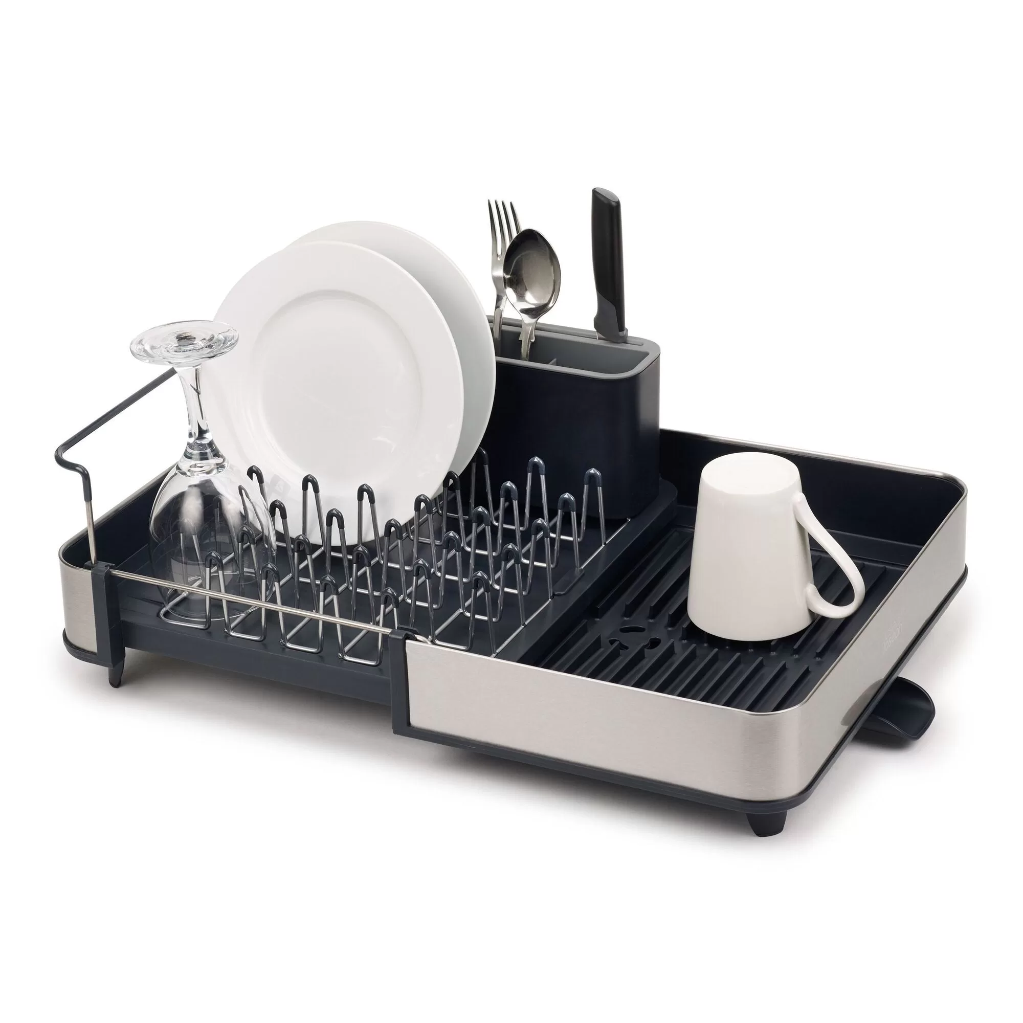 Joseph Joseph Gray Steel Extend Expandable Dish Rack