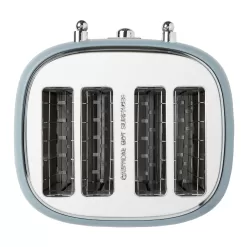 Haden Poole Blue Highclere 4 Slice Wide Slot Toaster