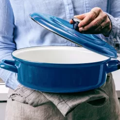 Merten & Storck 1873 Enamel Cast Iron Braiser 4 Quart - Azure Blue