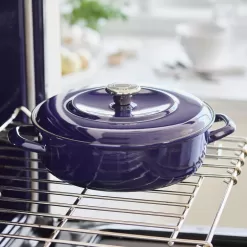 Merten & Storck 1873 Enamel Cast Iron Braiser 4 Quart - Cobalt Blue