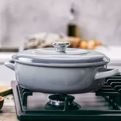 Merten & Storck 1873 Enamel Cast Iron Braiser 4 Quart - Gray