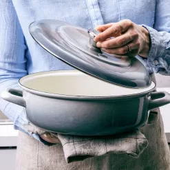 Merten & Storck 1873 Enamel Cast Iron Braiser 4 Quart - Gray