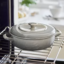 Merten & Storck 1873 Enamel Cast Iron Braiser 4 Quart - Gray