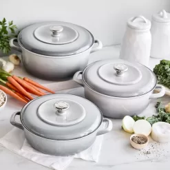 Merten & Storck 1873 Enamel Cast Iron Braiser 4 Quart - Gray