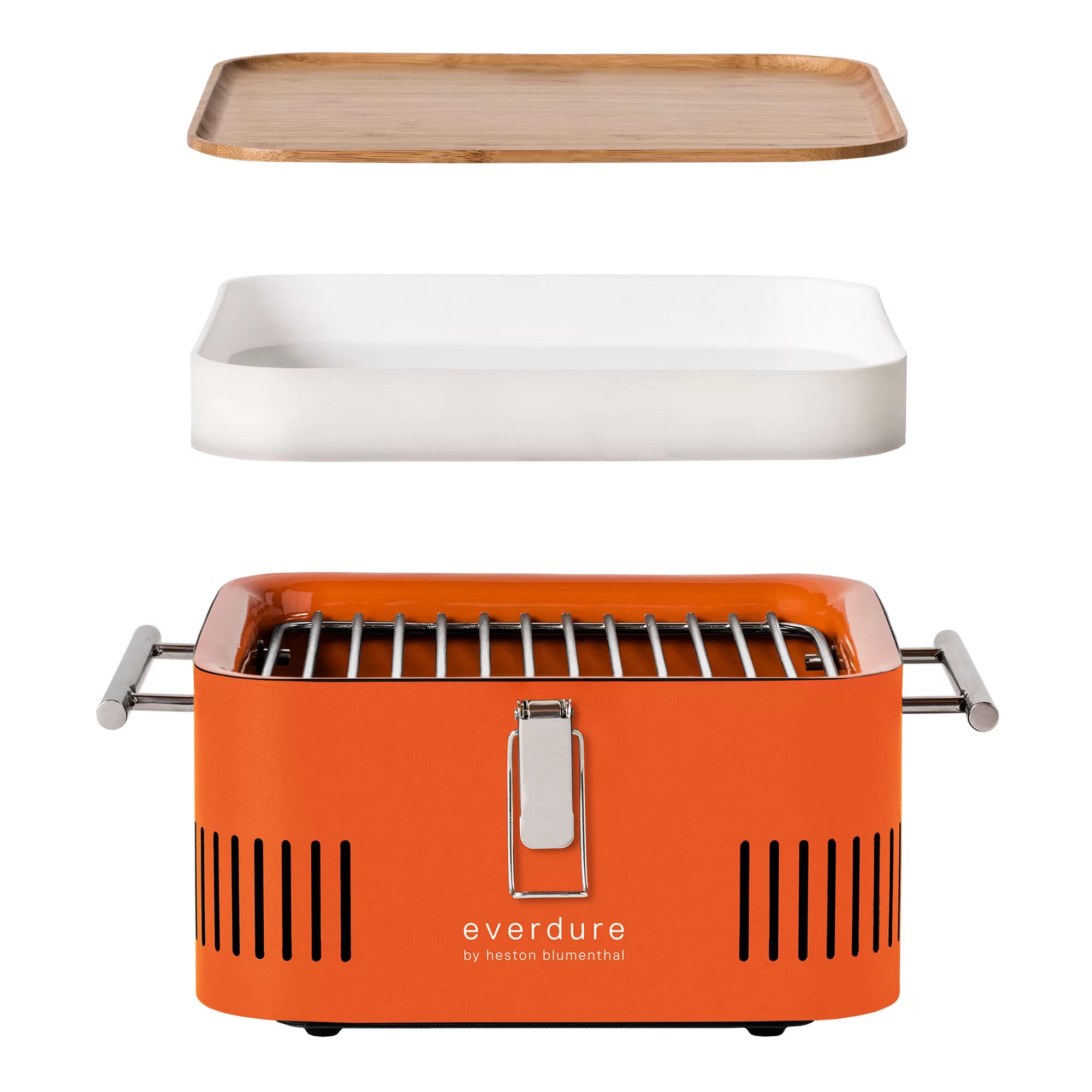Everdure CUBE Portable Charcoal BBQ Grill - Orange