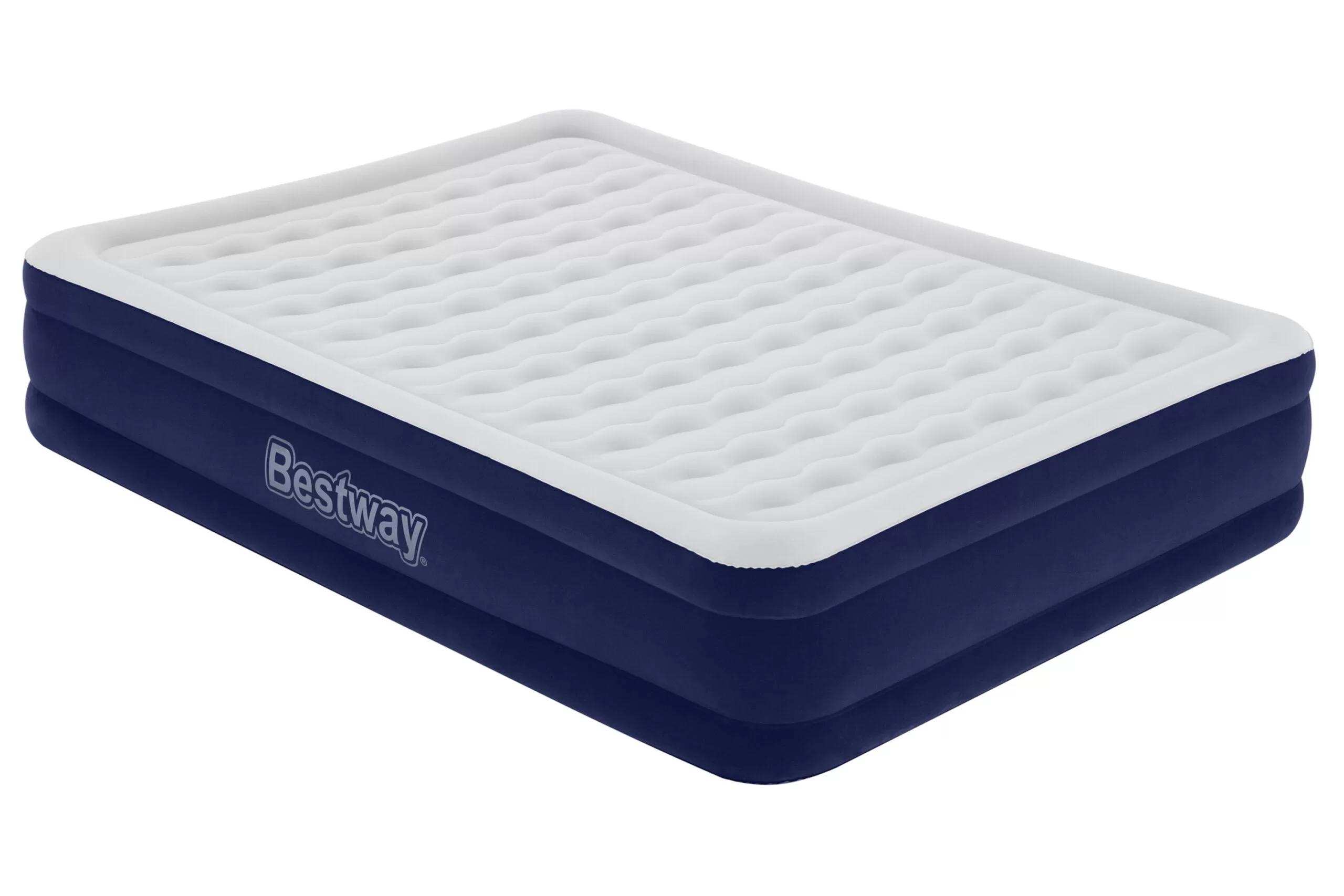 Bestway Tritech 15 in. Multicolor Antimicrobial Coating Air Mattress with Built-in AC Pump, Queen