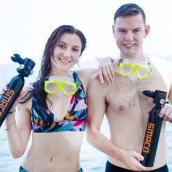 SMACO Oxygen Cylinder Mini Scuba Oxygen Reserve Air Tank Diving Equipment Set with Aluminum Box
