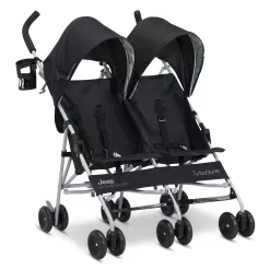 Jeep TurboGlyde Side by Side Double Stroller by Delta Children, Black