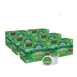 Green Mountain Coffee Roasters Vermont Country Blend, Single-Serve Keurig K-Cup Pods, Medium Roast Coffee, 12 Count, 6 Pack