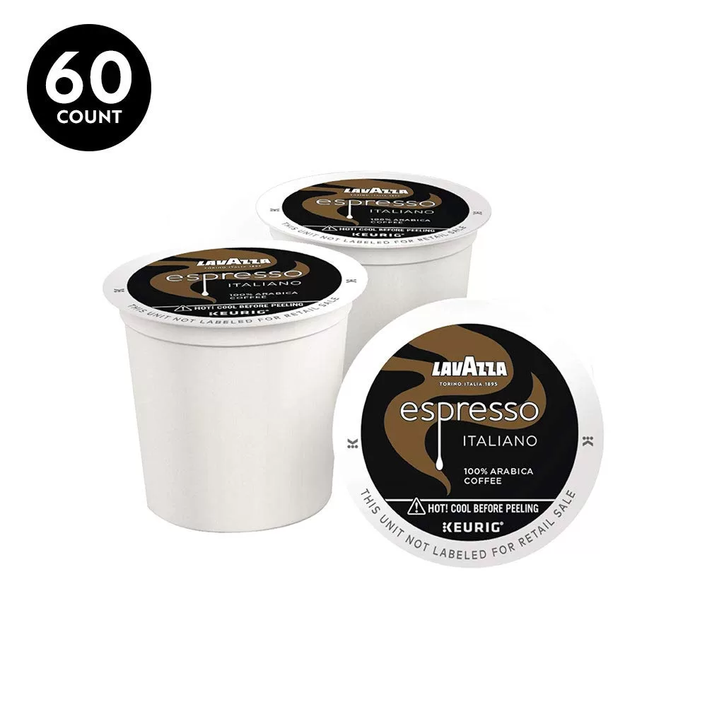 Lavazza Espresso Italiano Single-Serve Coffee K-Cups for Keurig Brewer, Medium Roast, Espresso Italiano ,100% Arabica, Value Pack, 10 Count (Pack of 6)