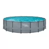 Summer Waves 18 ft Elite Frame Pool, Round, Cool Gray, Ages 6+, Unisex