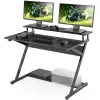 FITUEYES Computer Desk for Small Spaces, Study Writing Desk with Monitor for Corner