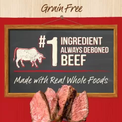 Merrick Grain Free Chunky Big Texas Steak Tips Dinner Canned Dog Food, 12.7 oz., Case of 12