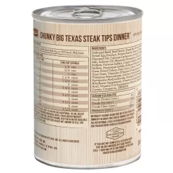 Merrick Grain Free Chunky Big Texas Steak Tips Dinner Canned Dog Food, 12.7 oz., Case of 12