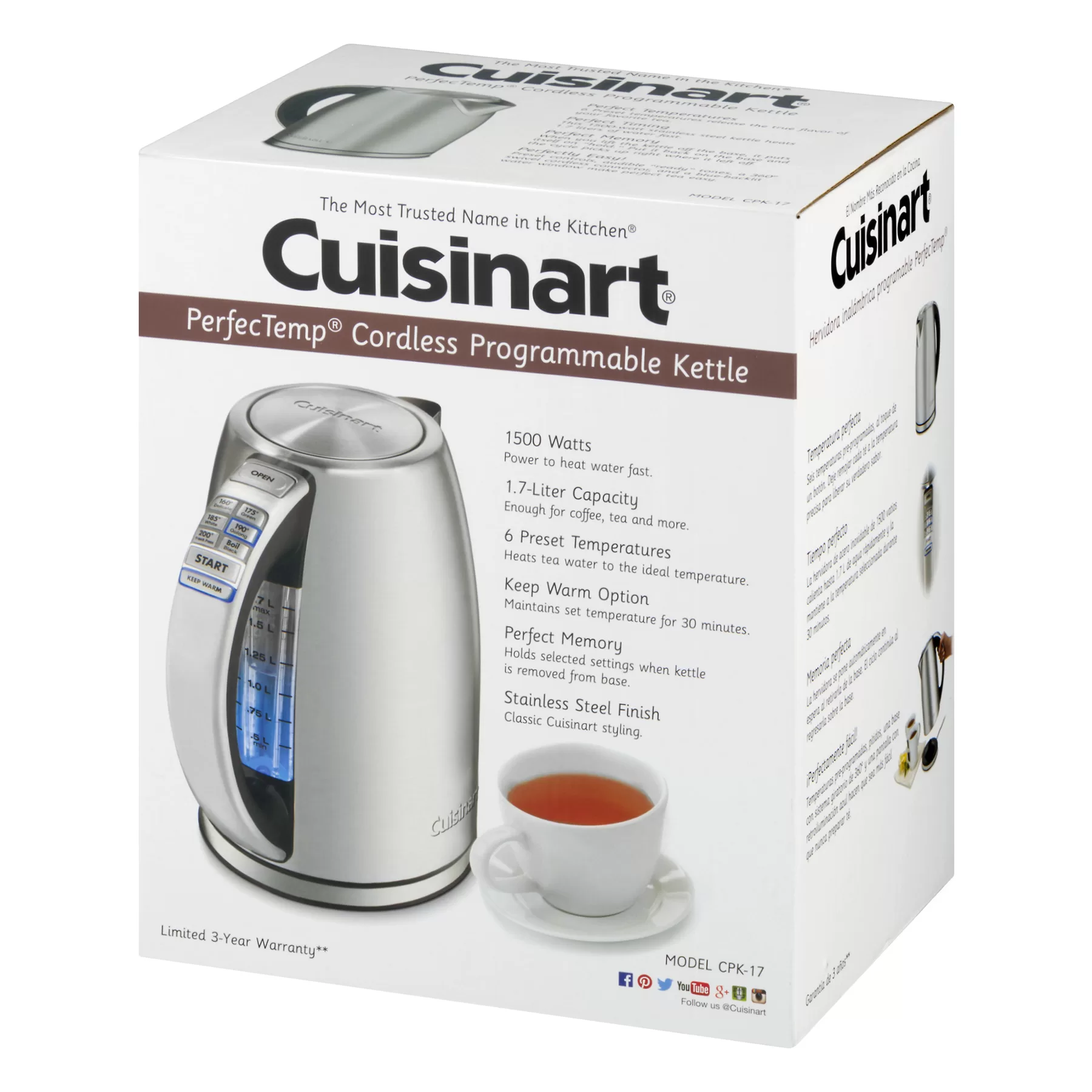 Cuisinart Tea Kettles PerfecTemp® Cordless Electric Kettle
