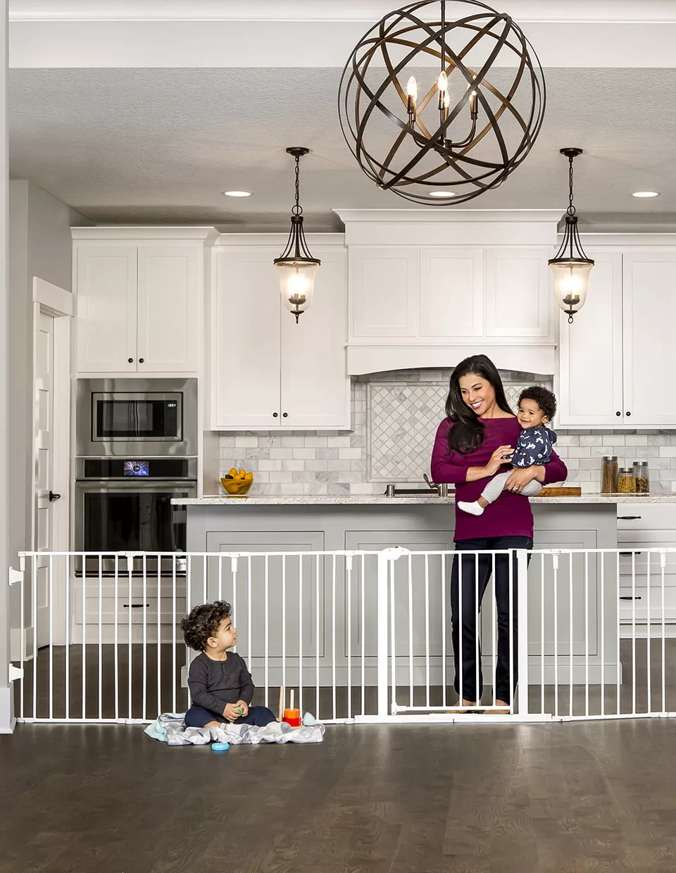 Regalo 6 Panel Super Wide Baby Gate and Play Yard, 2 in 1, Includes Wall Mount Hardware, Age Group 6 to 24 Months