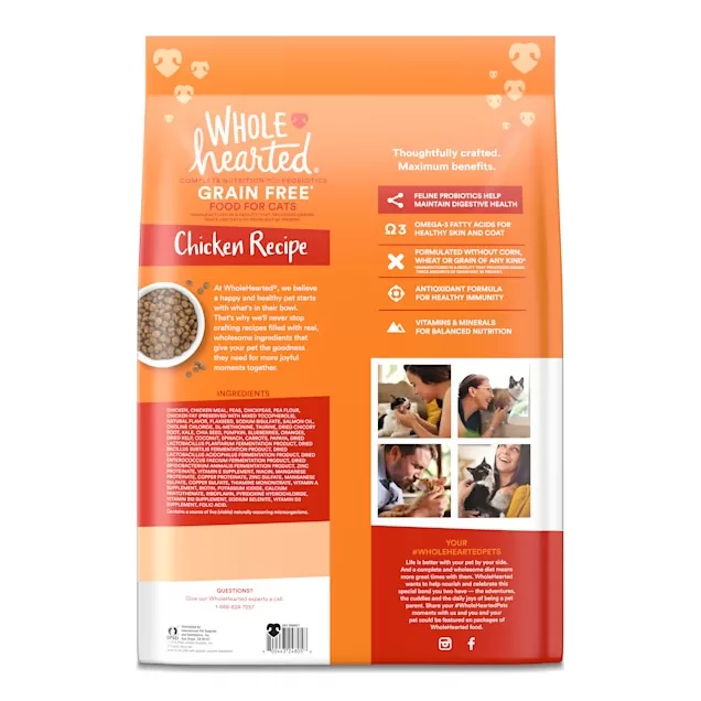 WholeHearted Grain Free Chicken Formula Dry Cat Food, 12 lbs.