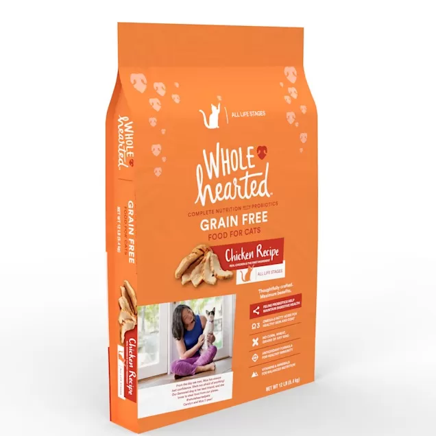 WholeHearted Grain Free Chicken Formula Dry Cat Food, 12 lbs.