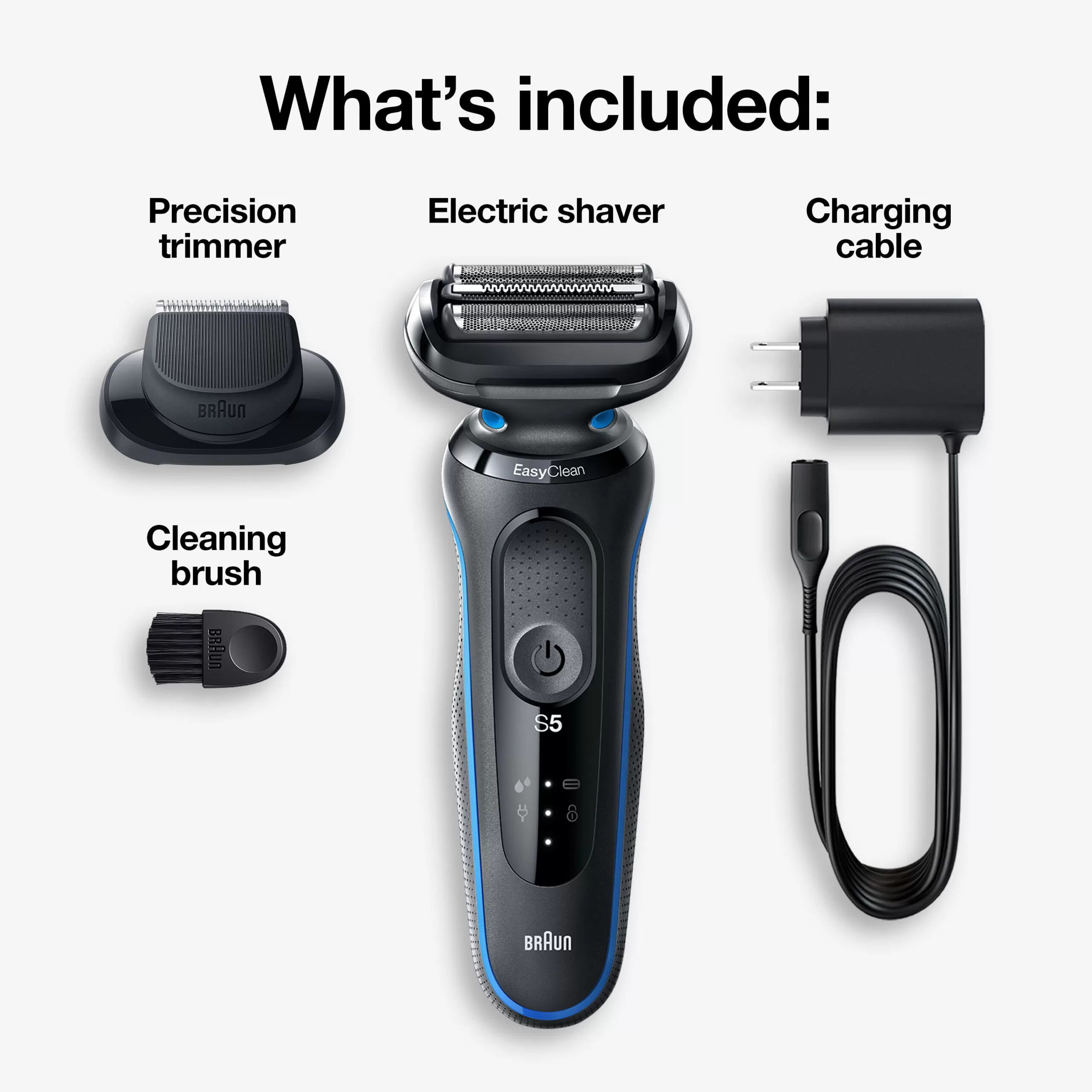Braun Series 5 5018s Rechargeable Wet Dry Men's Electric Shaver with Charging Stand