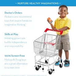 Melissa; Doug Toy Shopping Cart With Sturdy Metal Frame