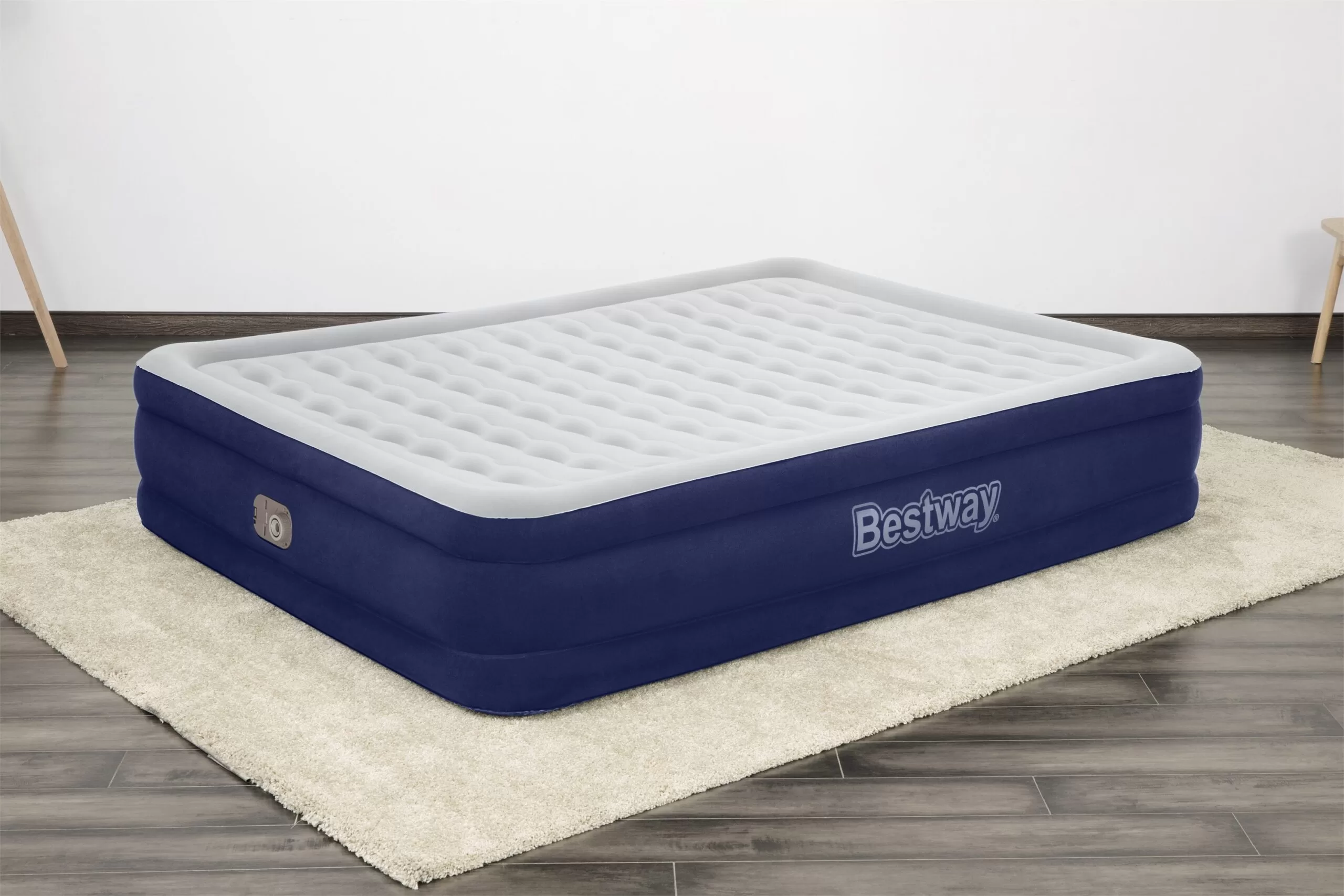 Bestway Tritech 15 in. Multicolor Antimicrobial Coating Air Mattress with Built-in AC Pump, Queen
