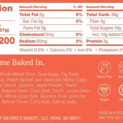 Nature’s Bakery Whole Wheat Fig Bars, Peach Apricot, Real Fruit, Vegan, Non-GMO, Snack bar, 6 boxes with 6 twin packs (36 twin packs)