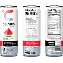 CELSIUS Essential Energy Drink 12 Fl Oz, Sparkling Watermelon (Pack of 24)