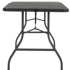Cosco 6 Foot Centerfold Folding Table, Black