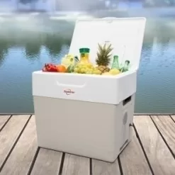 Koolatron P85 Iceless Electric Cooler Warmer 49L / 52 qt Portable Ice Chest Grey White