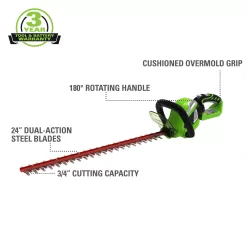 Greenworks 24" Battery Powered Hedge Trimmer