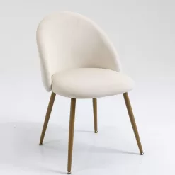 Mainstays Modern Accent Chair, Cream White