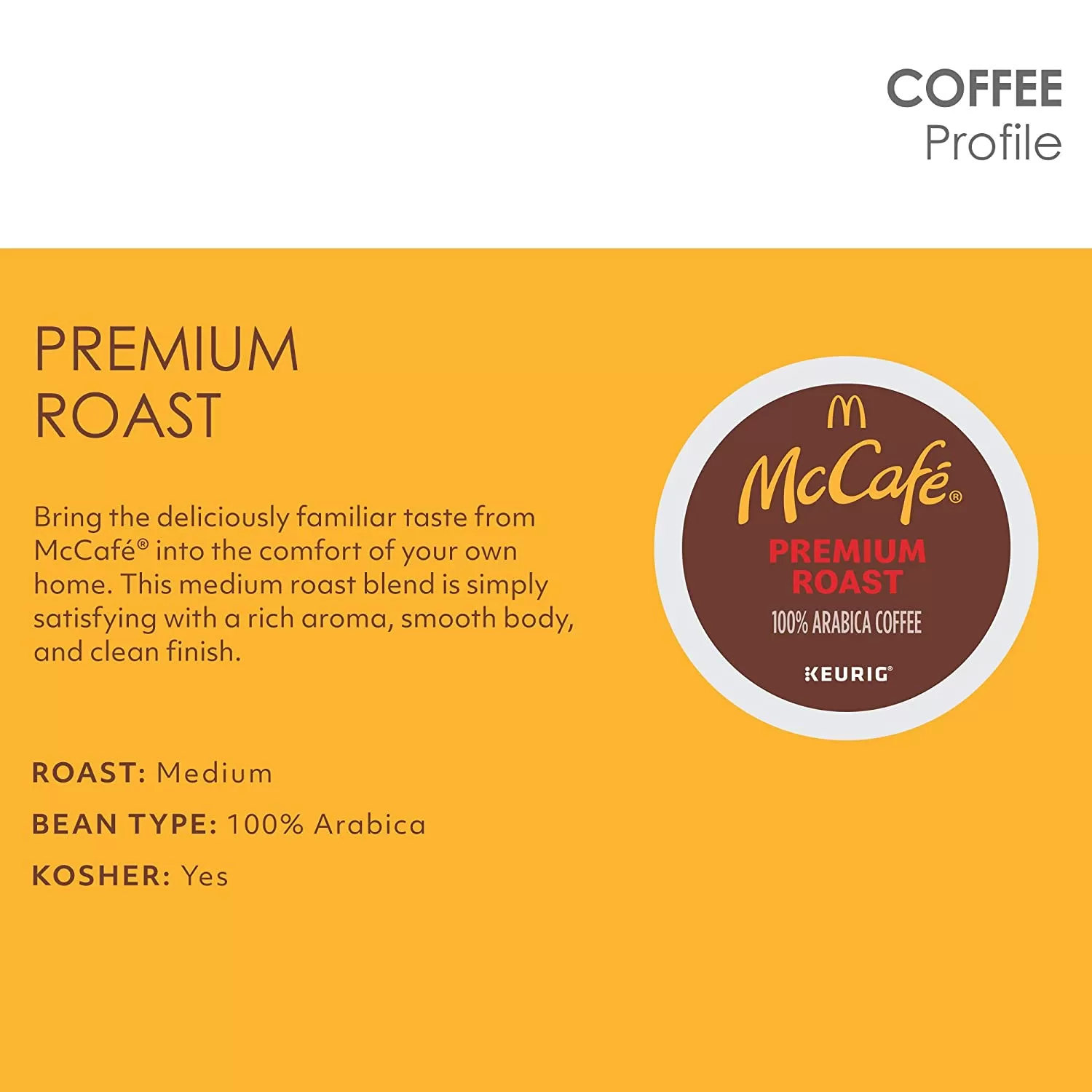 McCafe Premium Medium Roast K-Cup Coffee Pods, Premium Roast, 84 Count For Keurig Brewers