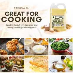 Heavenly Chef, Rice Bran Oil, Kosher, 100% Non-GMO Rice, 1 Gallon, 128 Ounces.