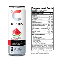 CELSIUS Essential Energy Drink 12 Fl Oz, Sparkling Watermelon (Pack of 24)