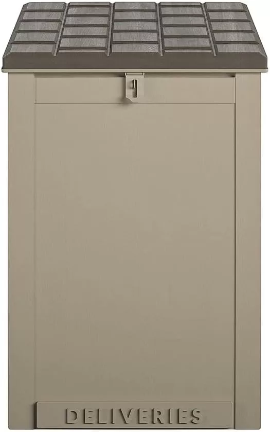 Cosco Outdoor LIving BoxGuard®, Large Lockable Package Delivery and Storage Box, 6.3 cubic feet, Tan