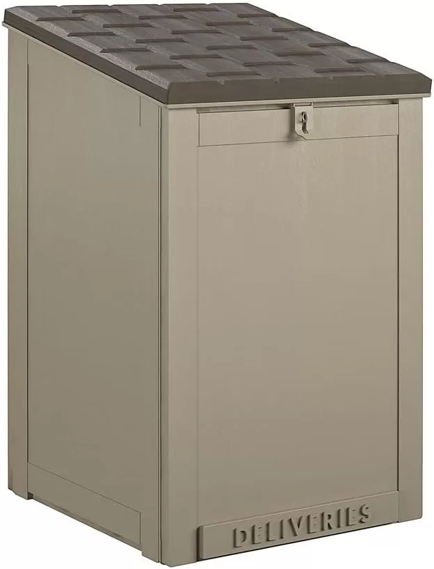 Cosco Outdoor LIving BoxGuard®, Large Lockable Package Delivery and Storage Box, 6.3 cubic feet, Tan