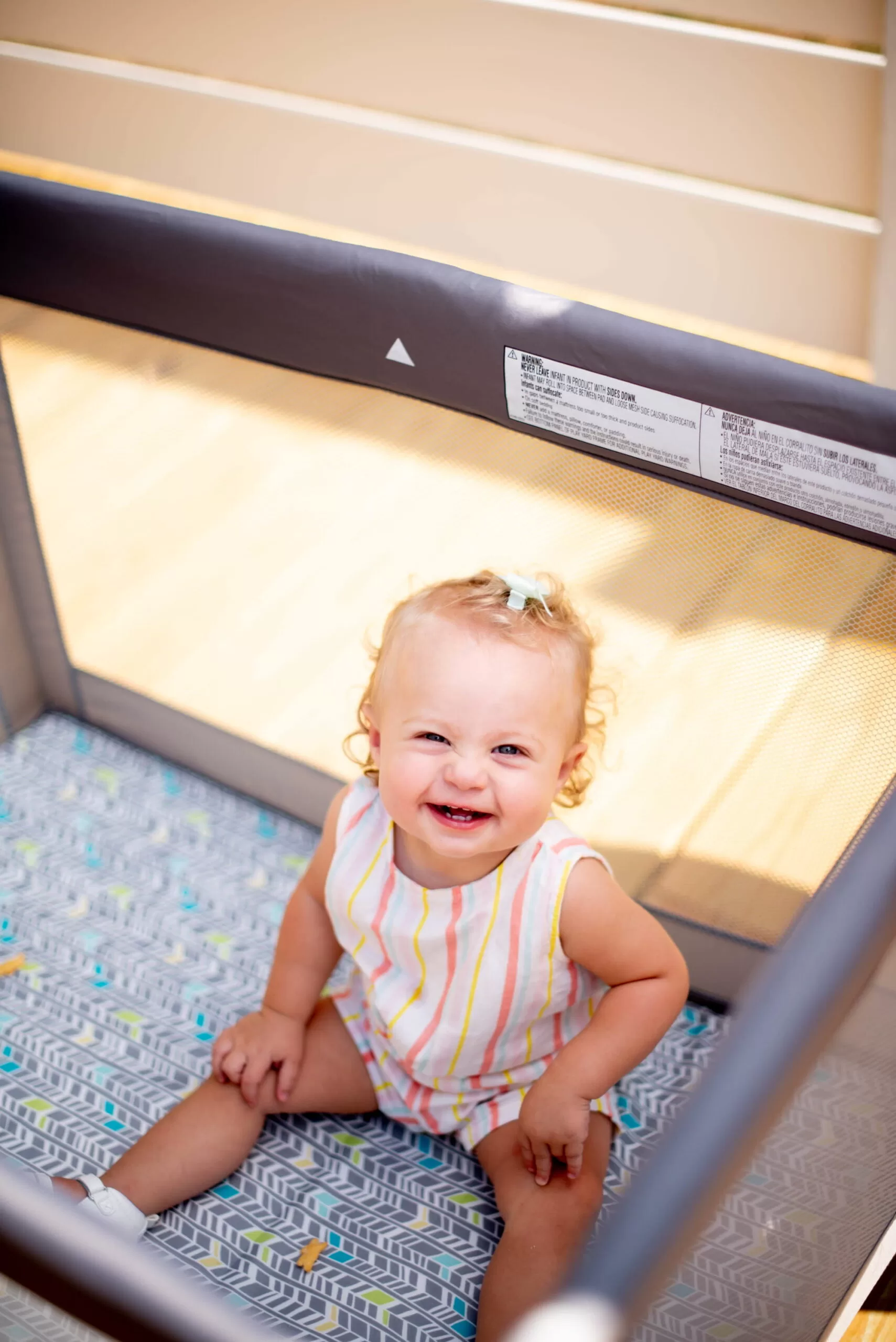 Cosco Funsport Portable Compact Baby Play Yard, Gray Arrows
