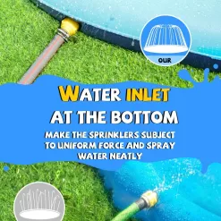 VISTOP Non-Slip Splash Pad for Kids and Dog, Thicken Sprinkler Pool Summer Outdoor Water Toys