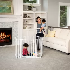 Regalo 6 Panel Super Wide Baby Gate and Play Yard, 2 in 1, Includes Wall Mount Hardware, Age Group 6 to 24 Months