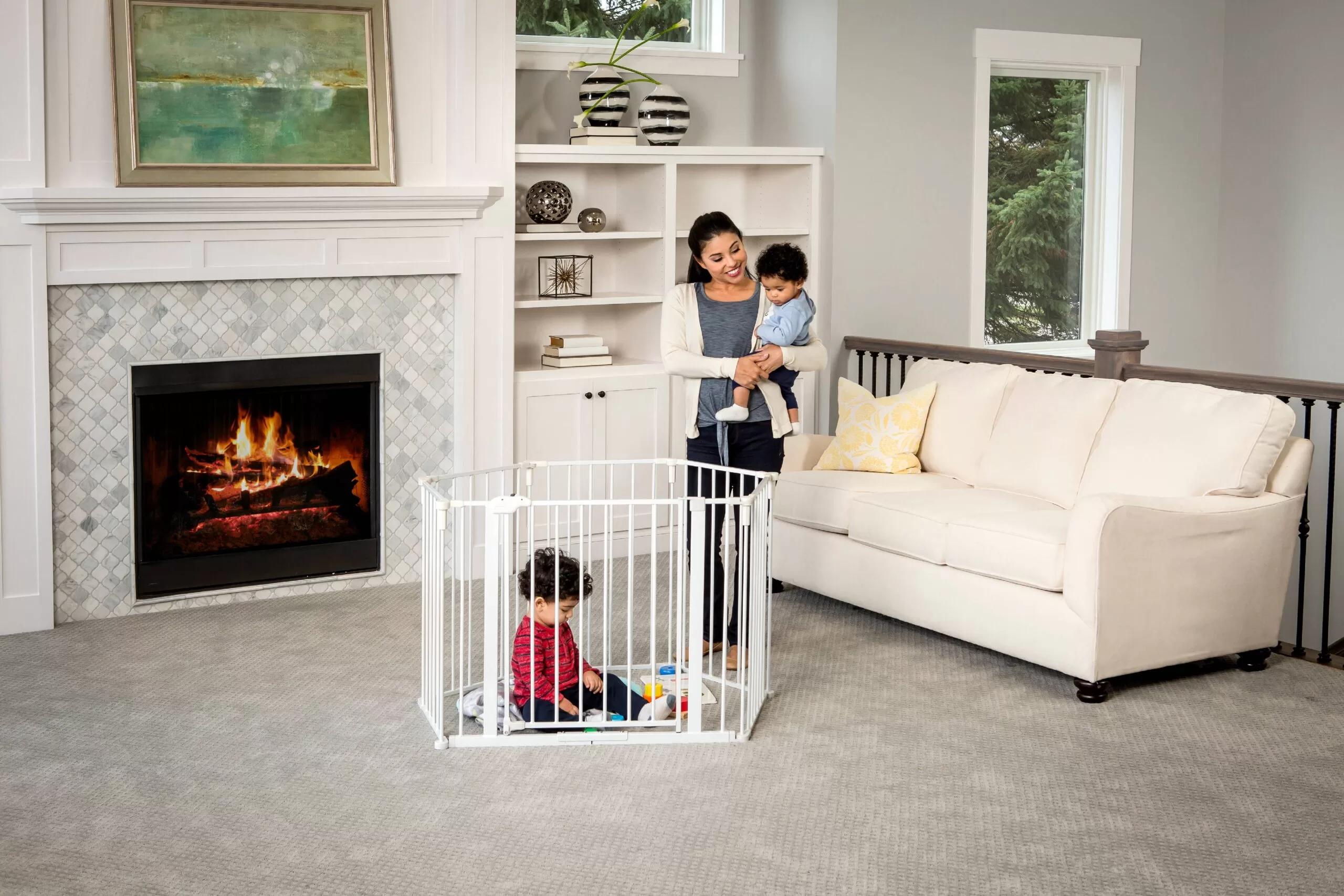 Regalo 6 Panel Super Wide Baby Gate and Play Yard, 2 in 1, Includes Wall Mount Hardware, Age Group 6 to 24 Months