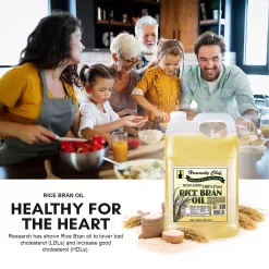 Heavenly Chef, Rice Bran Oil, Kosher, 100% Non-GMO Rice, 1 Gallon, 128 Ounces.